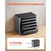 VEVOR Metal Tool Box, 8.6-inch, Portable Metal Tool Box with 5 Drawers, Small Tool Chest with EVA Liners and PP Feet Pads, Heavy-Duty Steel, Black - 3 of 4