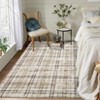 Nasitip Washable Rug-Modern Plaid Area Rug Non Slip Soft Rugs-Low Pile Foldable Floor Cover Accent Carpet - 2 of 4