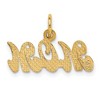 Black Bow Jewelry 14k Yellow Gold Fancy Script Mom Charm or Pendant, 20mm - 3 of 4