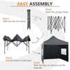 Aoodor 10' × 10' Commercial Instant Pop Up Canopy Tent, 3 Adjustable Heights,  Fully Waterproof Portable Gazebo Shelter, with Wheeled Bag - 4 of 4