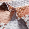Peace Nest Lightweight Pre-washed Microfiber Quilt Coverlet Set, Browm, Twin - 3 of 4