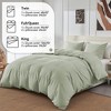 Peace Nest Solid Faux Linen Duvet Cover Set - image 2 of 4