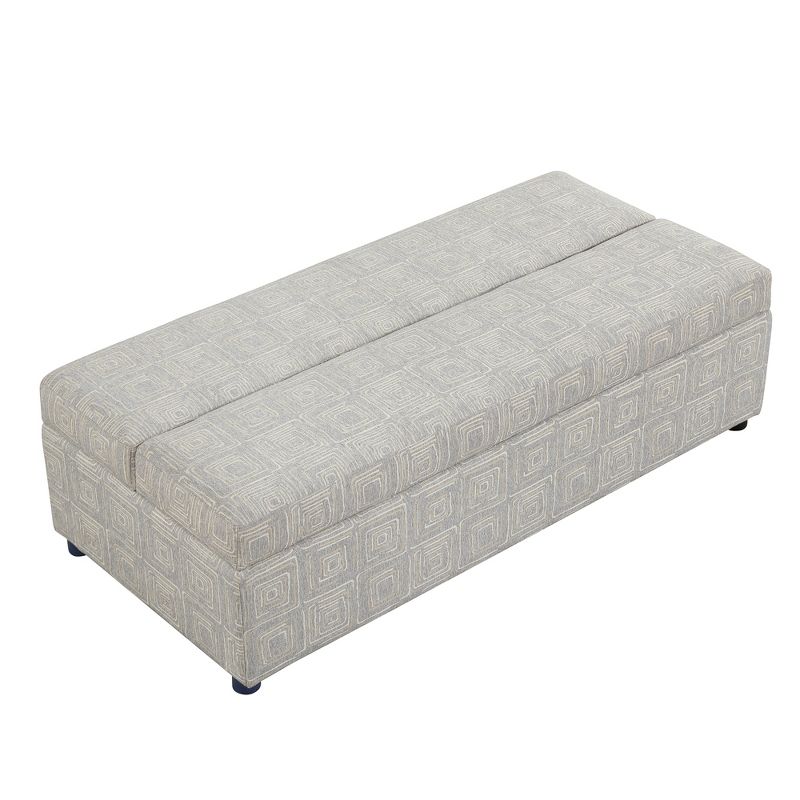 Full Size Linen Folding Ottoman Sleeper Bed with Mattress Convertible Guest Bed - ModernLuxe, 5 of 14