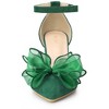 Allegra K Women's Bow Knot Pointed Toe Block Heel Pumps - 2 of 4