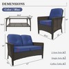 YARDSIGHT 4 Pieces Conversation Patio Set with Cushions - 3 of 4