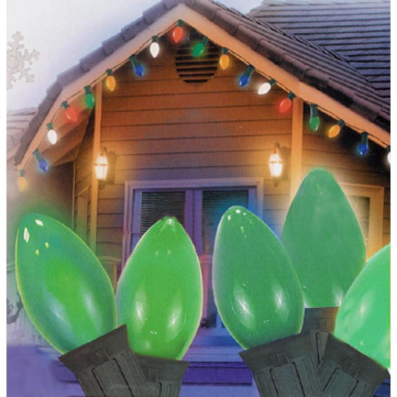 Northlight 25ct C9 String Lights Opaque Green - 24' Green Wire, 2 of 4