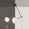 Maxax 32.8" 4-Light Black Cloud Glass Chandelier,Modern Minimalist Pendant Lighting for Living Room Bedroom Dining Room - 4 of 4