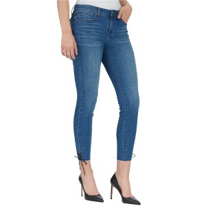 William Rast Womens Frayed Ankle Tie Skinny Fit Jeans - 1 of 1