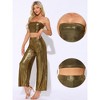 INSPIRE CHIC Women's Summer Outfits Wide Leg Pants Cropped Tube Tops Casual Sets 2 Pcs - 2 of 4