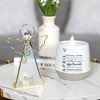 Pavilion Gift Company- April - 6.5" Angel Tealight Candle Holder Religion Faith Birthday Zodiac Aries Taurus Birthstone Gift - 3 of 4