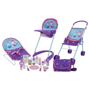 509: Mermaid Doll Acessories Travel Set, 19 Pieces - 1 of 4