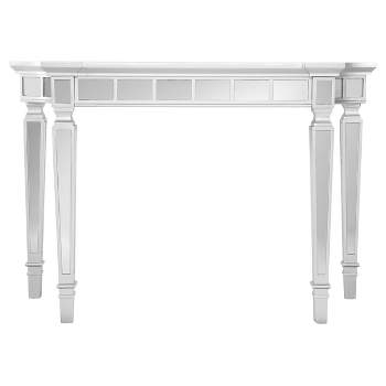Glenrose Glam Mirrored Console Table - Matte Silver - Aiden Lane
