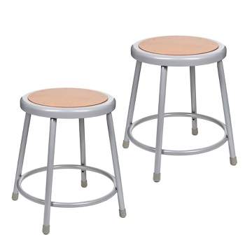 2pk Heavy Duty Steel Barstool Gray - Hampden Furnishings