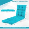 Costway 2 PCS 73" Lounge Chaise Cushion Padded Recliner Cushion Indoor Outdoor Black/Dark Orange/Gray/Orange/Brown/Beige - 3 of 4