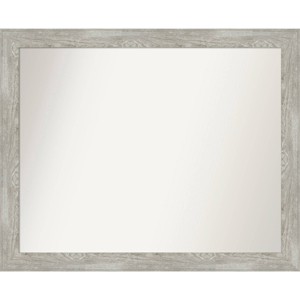 32" x 26" Non-Beveled Dove Narrow Bathroom Wall Mirror Gray Wash - Amanti Art: Includes Mounting Hardware - 1 of 4