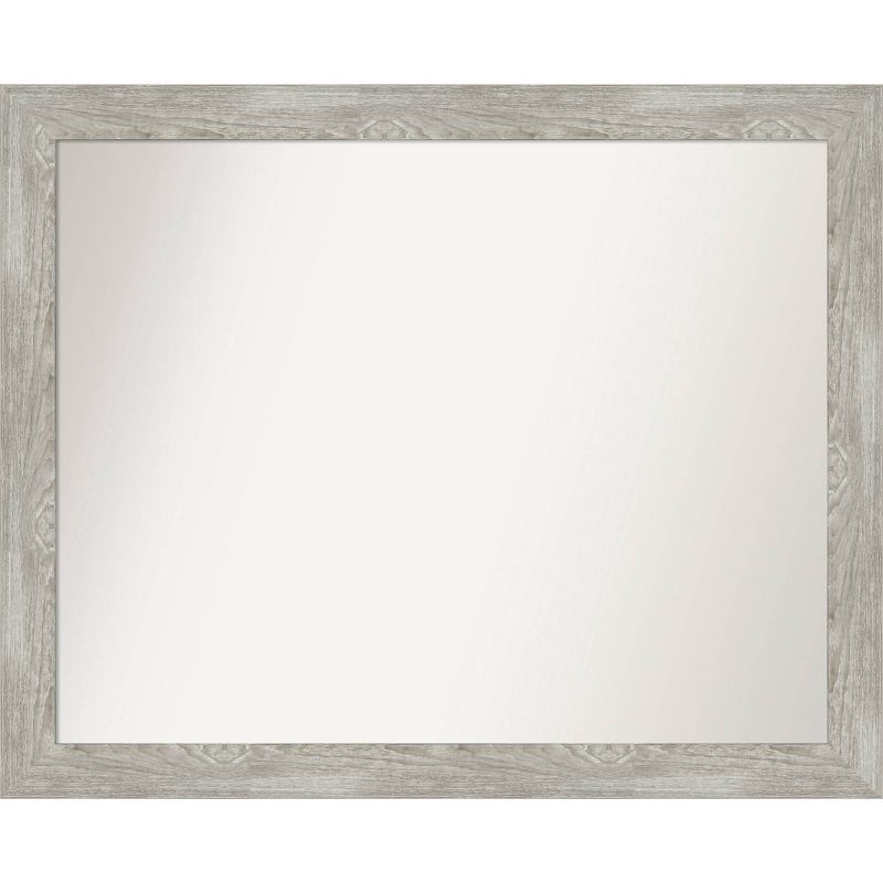 32&#34; x 26&#34; Non-Beveled Dove Gray Wash Narrow Wall Mirror - Amanti Art, 1 of 10