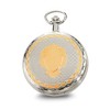 Black Bow Jewelry Charles Hubert Two-tone White Dial 50mm Shield Pocket Watch - 2 of 4