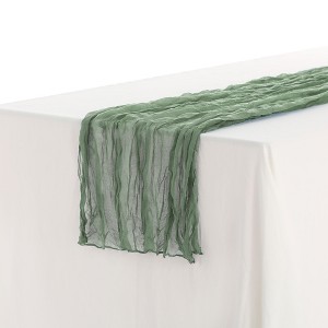 Unique Bargains Thanksgiving Wedding Party Decorations Cheesecloth Table Runner 6 Pcs - 1 of 4