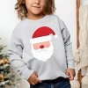 Santa Face Glitter - Toddler Graphic Sweatshirt - 4 of 4