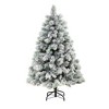 Nearly Natural 5-ft Flocked Oregon Pine Artificial Christmas Tree with 200 Clear Lights and 347 Bendable Branches - 3 of 4