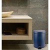 Home Mart Goods 10" Tall Matte Navy Step Garbage Can with Removable Inner Bucket, Soft-Close Metal Waste Basket with Foot Pedal - 3 of 4