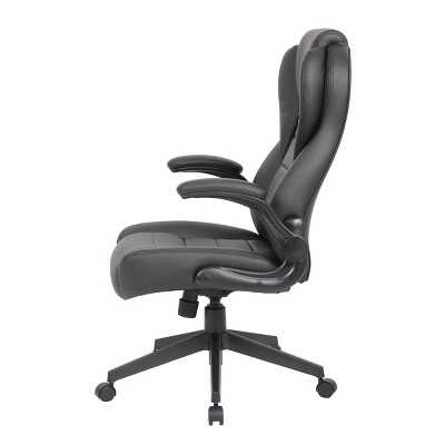 Elegant High Back Black LeatherPlus Executive Swivel Chair