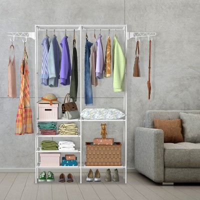 DOMETOUR 66.1x42.1x14.2 in 4 Layers of Shelves Closet Organizing Rack