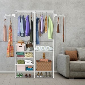DOMETOUR 66.1x42.1x14.2 in 4 Layers of Shelves Closet Organizing Rack - 1 of 4