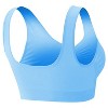 NPolar"3-Pack Seamless Wire-Free Sports Bras for Women - Light Support Tank Tops for Workout & Yoga"Light Pink Light Blue&Nude - 4 of 4