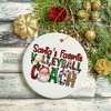 Santa’s Favorite Volleyball Coach Plaid Christmas Ornament| OrnamentallyYou - image 4 of 4