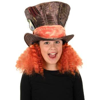 HalloweenCostumes.com   Boy  Alice in Wonderland Boy's Mad Hatter Hat, Orange/Brown