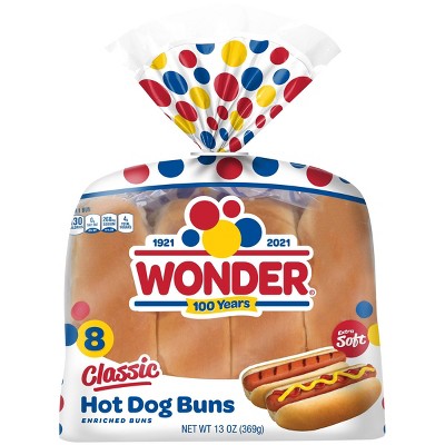 Wonder White Hot Dog Buns - 13oz/8ct