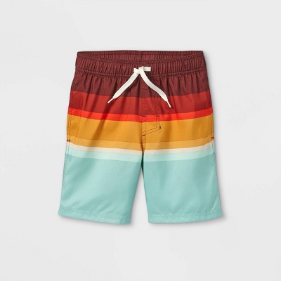 Boys' Colorblock Swim Shorts - Cat & Jack™ Red XS