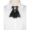 Elerevyo Women's Ribbon Rhinestone and Pearl Accessories Bow Tie - 4 of 4