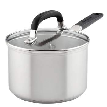 Kitchenaid 5-ply Clad Stainless Steel Saucepan With Lid, 3-quart