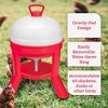 Little Giant DOMEWTR8 5 Gallon Tank Heavy Duty Plastic Dome Poultry Gravity Waterer Feeder for Chickens and Ducks or Other Birds with 3 Legs, Red - 3 of 4