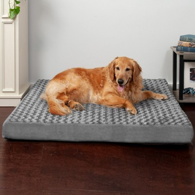 Gray Jumbo Ultra Plush Orthopedic Foam Dog Bed