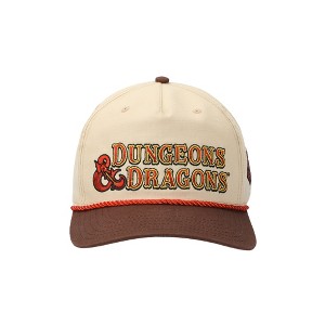 Dungeons & Dragons Red Logo Adult Tan Rope Snapback Hat - 1 of 4