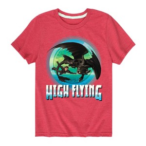 Boys' - How to Train Your Dragon - Hiccup Toothless High Flying Short Sleeve Graphic T-Shirt - 1 of 4