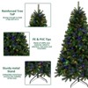 SUGIFT 7ft Pre-Lit Hinged Artificial Christmas Tree W/1350 Branch Tips & 400 Multicolored LED Lights - 3 of 4