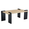 Modern Minimalist MDF Coffee Table - 39.3" L x 23.6" W x 17.7" H, Compact for Small Spaces, Easy Assembly - 2 of 4