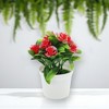 Unique Bargains Artificial Plants Leaf with Curled Rose Plastic 4.72"x4.72"x6.30" 1 Pcs - 2 of 4