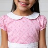 Hope & Henry Girls'  Short Sleeve Sateen Dress with Peter Pan Collar, Toddler - 3 of 4