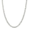 Black Bow Jewelry Men's 5.75mm Sterling Silver Solid Flat Curb Chain Necklace - 3 of 4
