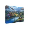 Canvas Wall Art - John Zaccheo 'Vista View of a Fly Fisherman' Wall Art for Living Room, Bedroom, or Office Décor by Trademark Fine Art - 19 x 14 - 2 of 4