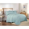 Modern Cotton Blend Jacquard Geometric Fringe Bedspread Set by Blue Nile Mills - image 2 of 4