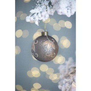 Syemin Decorative Objects Christmas Ball Ornaments Glass Decorative Hang Ball Christmas Tree Ornaments for Decorations Set of 12, Silver, 3"*3"*3" - 1 of 4
