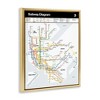 Stupell Industries New York City Urban Subway Diagram Chart Floating Frame Canvas Art, Gold, 25" x 31" - 2 of 4