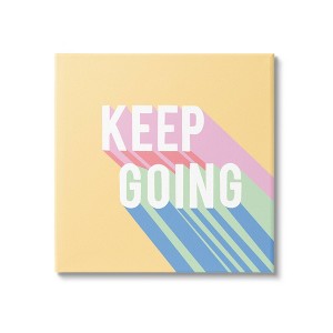 Wall Art by Ashley Singleton Keep Going Motivational Phrase Kids' Unframed Canvas - Stupell Industries: Bright Multicolor Digital Art on MDF - 1 of 4