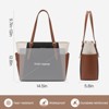 Laptop Tote Bag for Women With Large Cup Holder, Leather Work Tote Bag for Women - 4 of 4